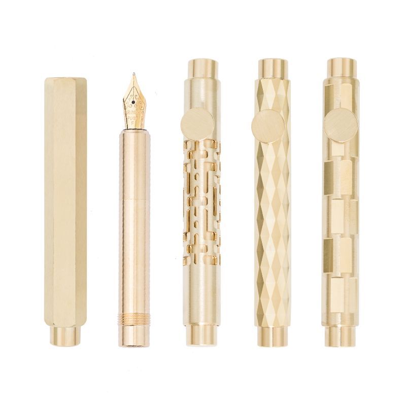 Fountain Pen Calligraphy Flex Nib - BALAOYE JOWO Pena Fountain Kuningan Mewah