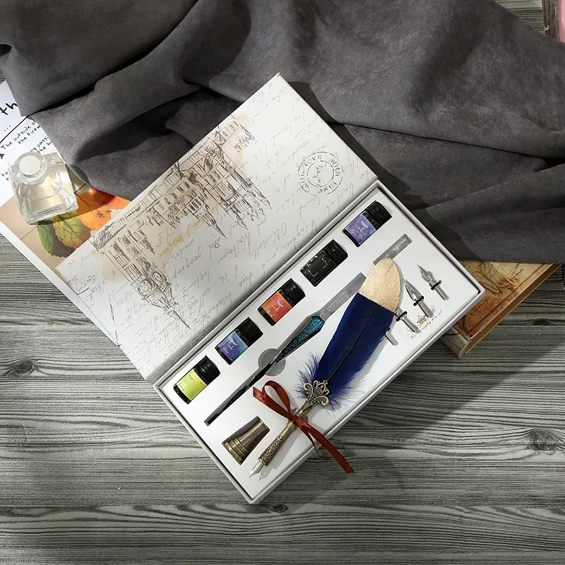Glass Dip Pen Calligraphy Ink Set - 1 buah pena kaca dengan tinta