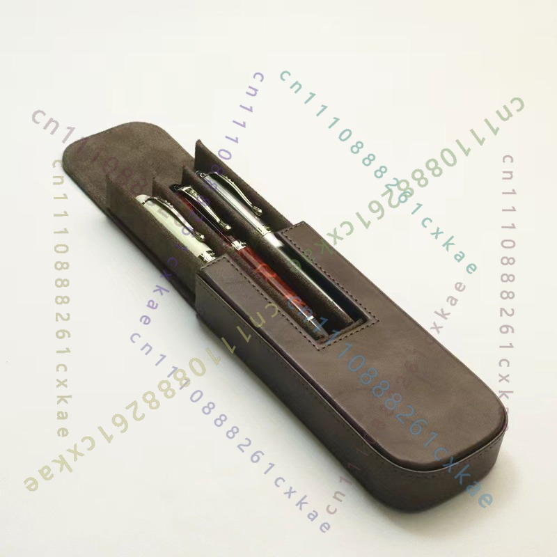 Leather Fountain Pen Case 3 Slots Pouch - Kotak Penyimpanan Pena 3 Slot, Kantong