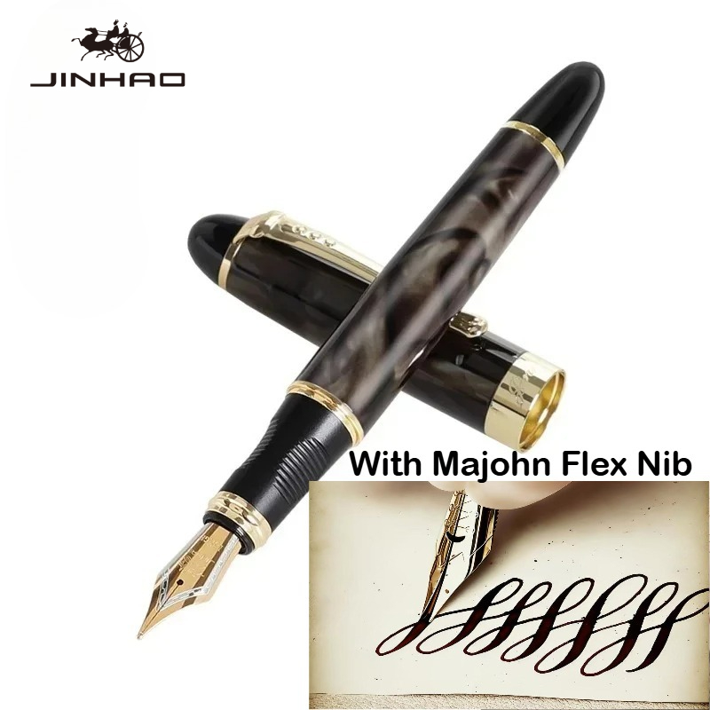 Fountain Pen Calligraphy Flex Nib - Pena Fountain Pen JINHAO X450 dengan