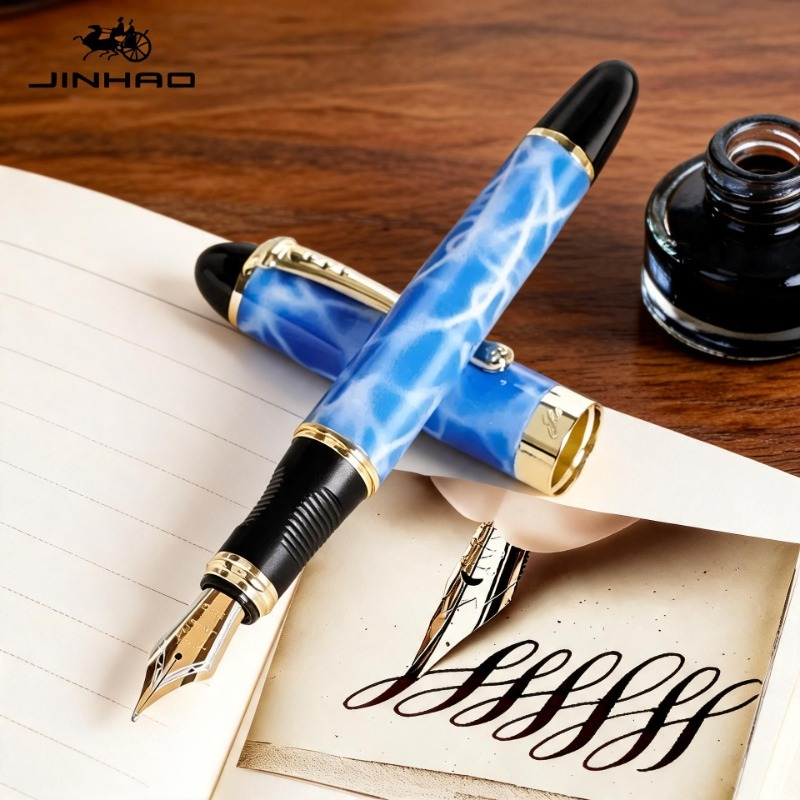 Fountain Pen Calligraphy Flex Nib - Pena Fountain Metal JINHAO X450 dengan