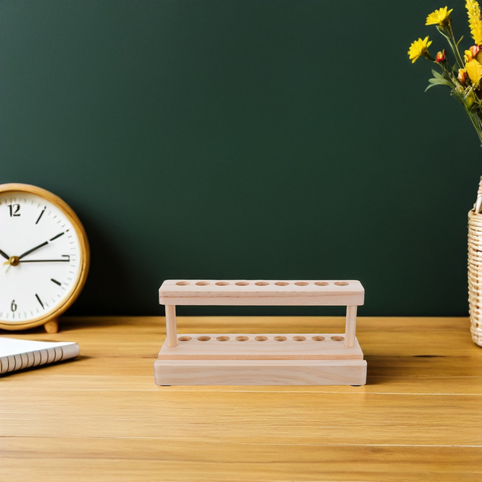 Penyangga Telepon dari Kayu de - Wooden Fountain Pen Desk Stand Holder ulasan dan harga
