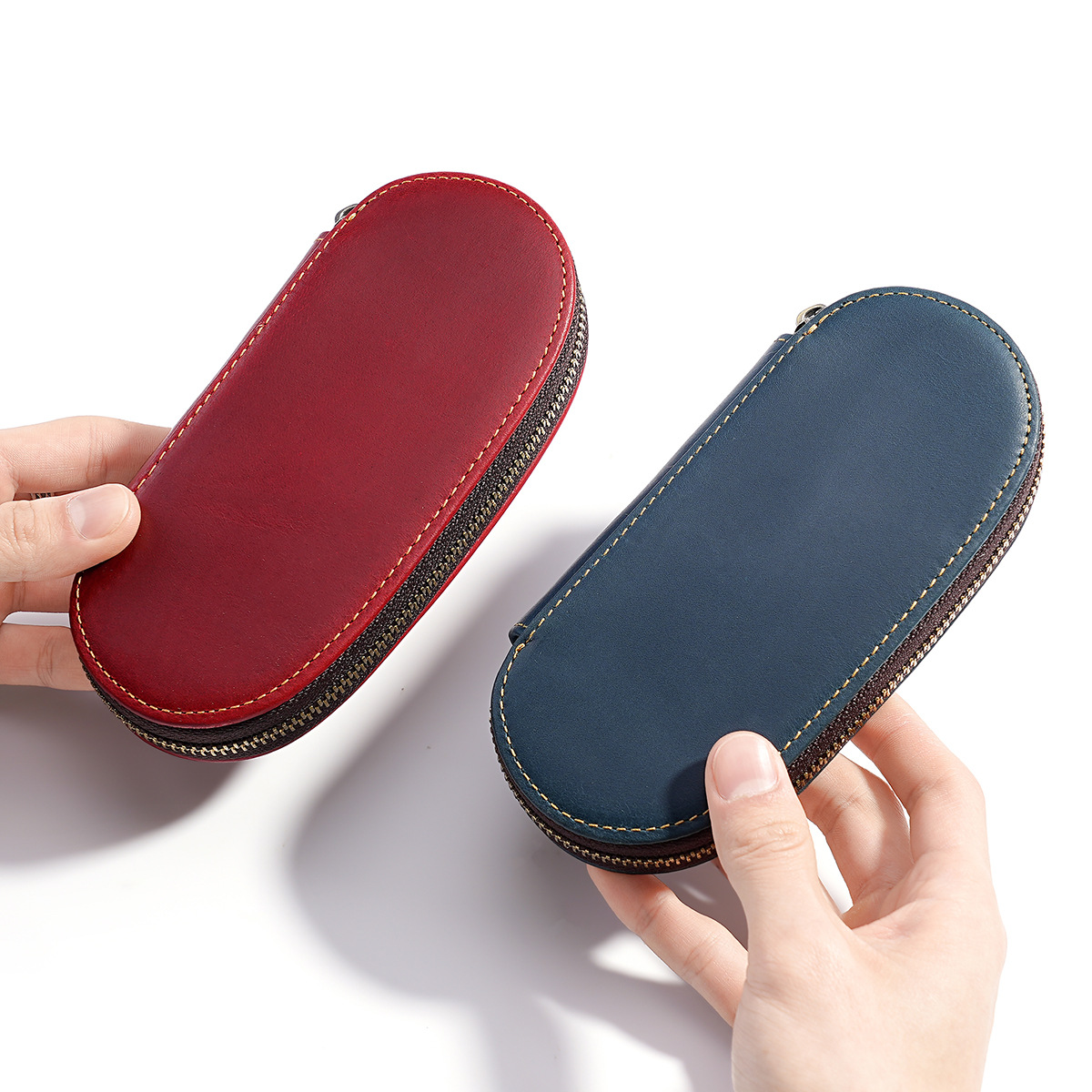 Kotak Pena Retro 3 Slot Buatan - Leather Fountain Pen Case 3 Slots Pouch ulasan dan harga