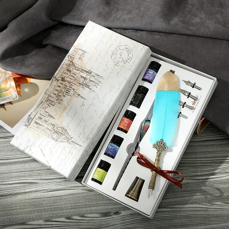 1 buah pena kaca dengan tinta  - Glass Dip Pen Calligraphy Ink Set ulasan dan harga