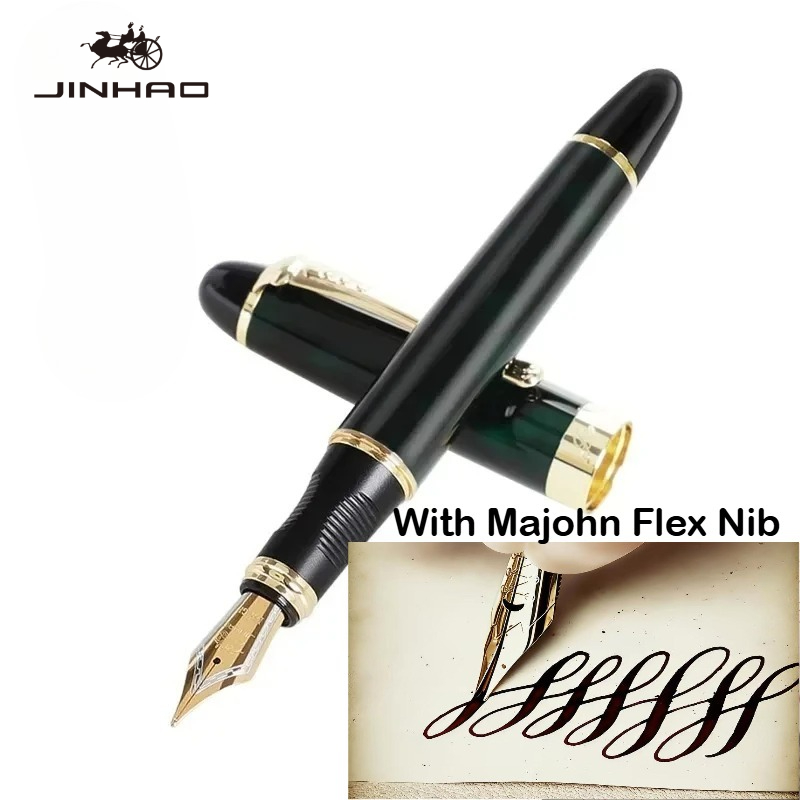 Pena Fountain Pen JINHAO X450  - Fountain Pen Calligraphy Flex Nib ulasan dan harga