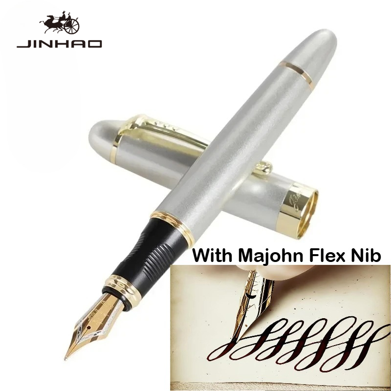 Pena Fountain Pen JINHAO X450  - Fountain Pen Calligraphy Flex Nib ulasan dan harga