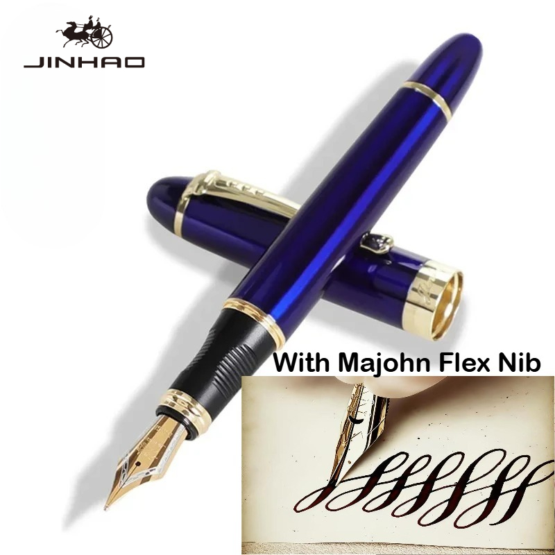 Pena Fountain Pen JINHAO X450  - Fountain Pen Calligraphy Flex Nib ulasan dan harga