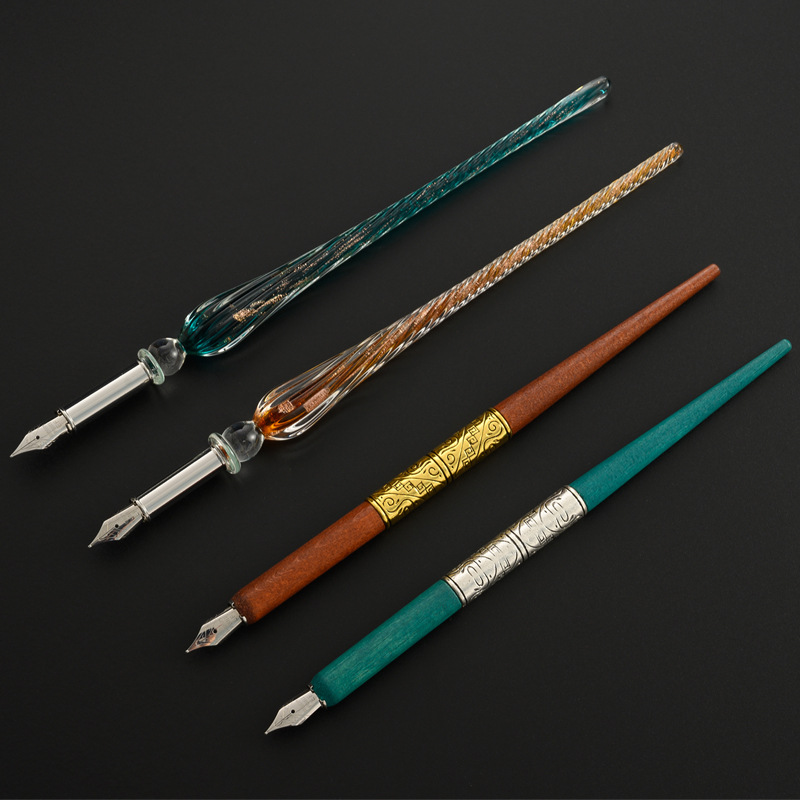 Set Pena Celup Kaca Pena Krist - Glass Dip Pen Calligraphy Ink Set ulasan dan harga