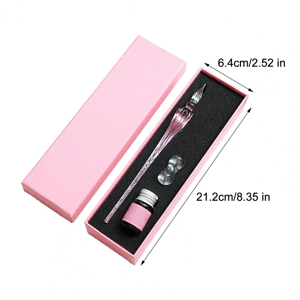Set Pena Celup Kaca dengan Tin - Glass Dip Pen Calligraphy Ink Set ulasan dan harga