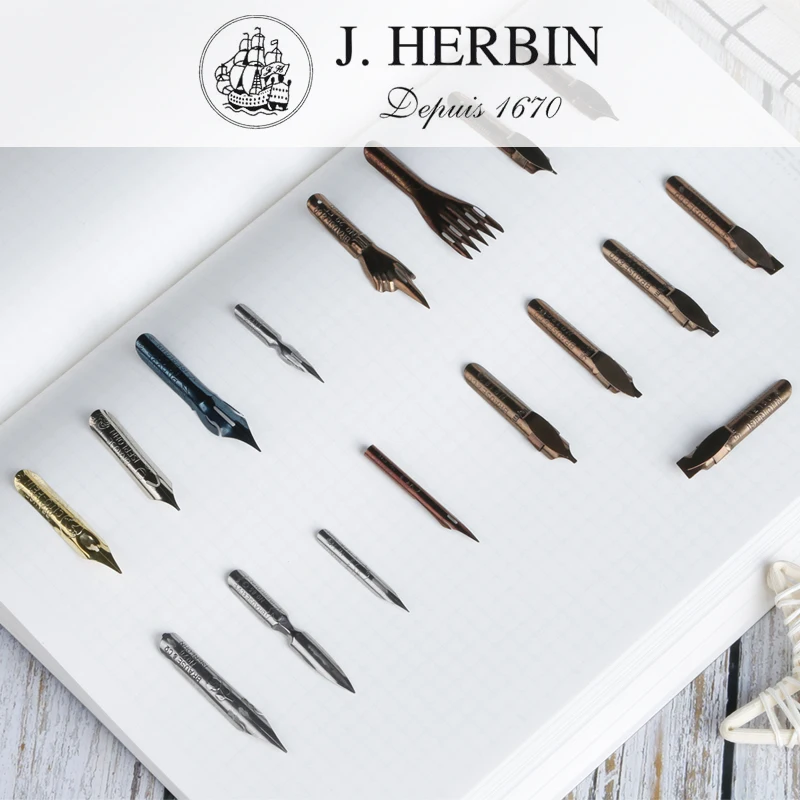 J Prancis asli. Herbin x Braus - Fountain Pen Calligraphy Flex Nib ulasan dan harga