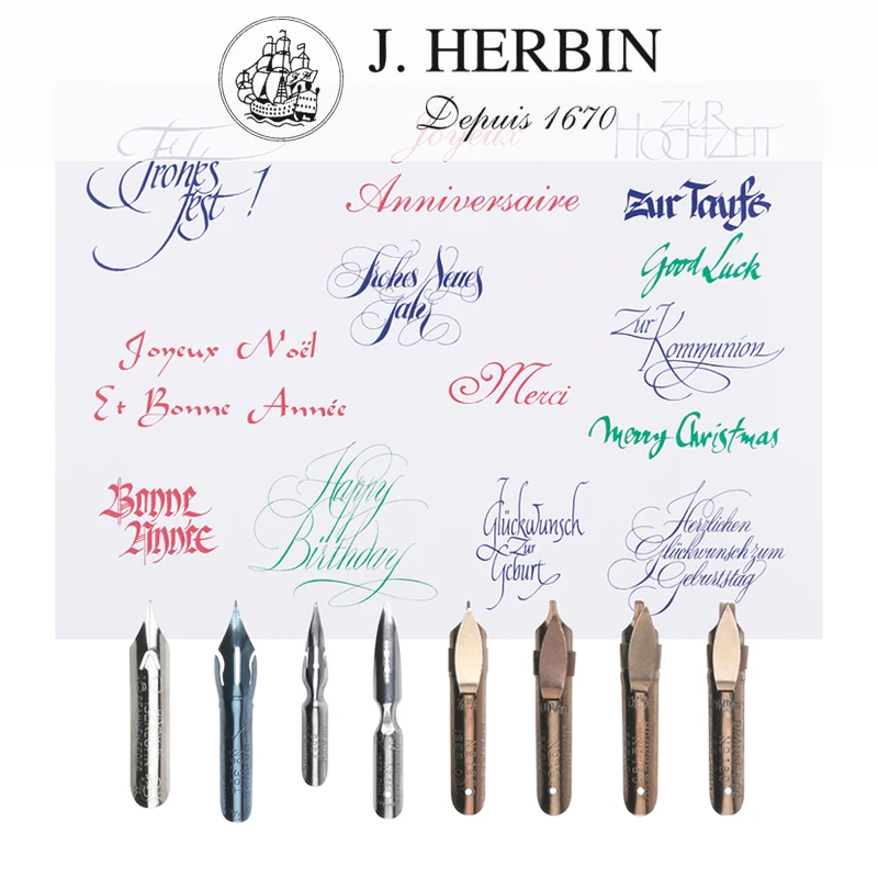 J Prancis asli. Herbin x Braus - Fountain Pen Calligraphy Flex Nib ulasan dan harga