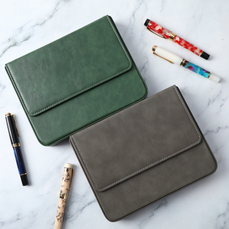 Kotak Pena Kulit PU Mewah deng - Leather Fountain Pen Case 3 Slots Pouch ulasan dan harga