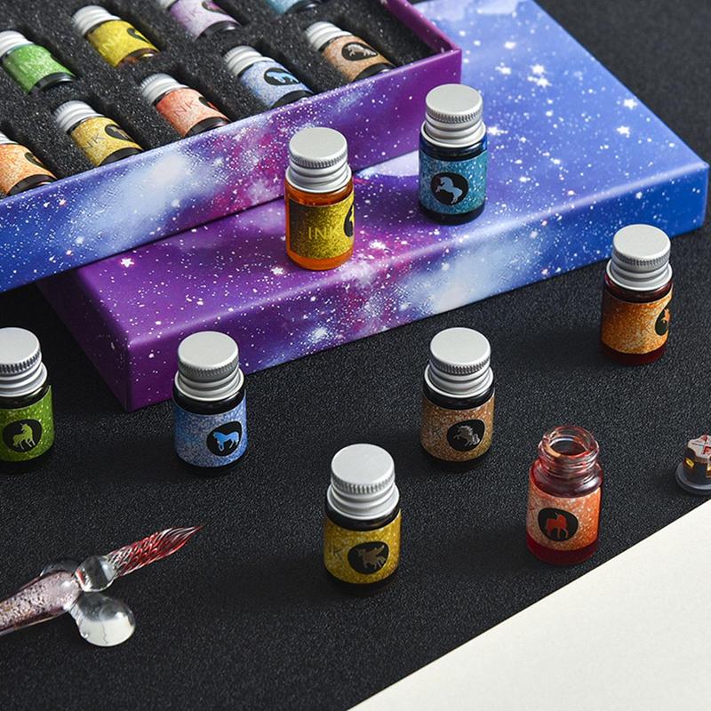 Set pena Dip kaca, pena Dip ka - Glass Dip Pen Calligraphy Ink Set ulasan dan harga