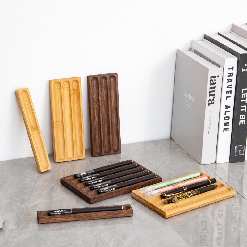 Tempat Pena Fountain Rak Pajan - Wooden Fountain Pen Desk Stand Holder ulasan dan harga