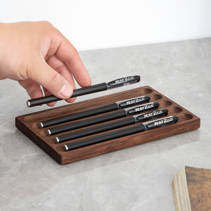 Tempat Pena Fountain Rak Pajan - Wooden Fountain Pen Desk Stand Holder ulasan dan harga