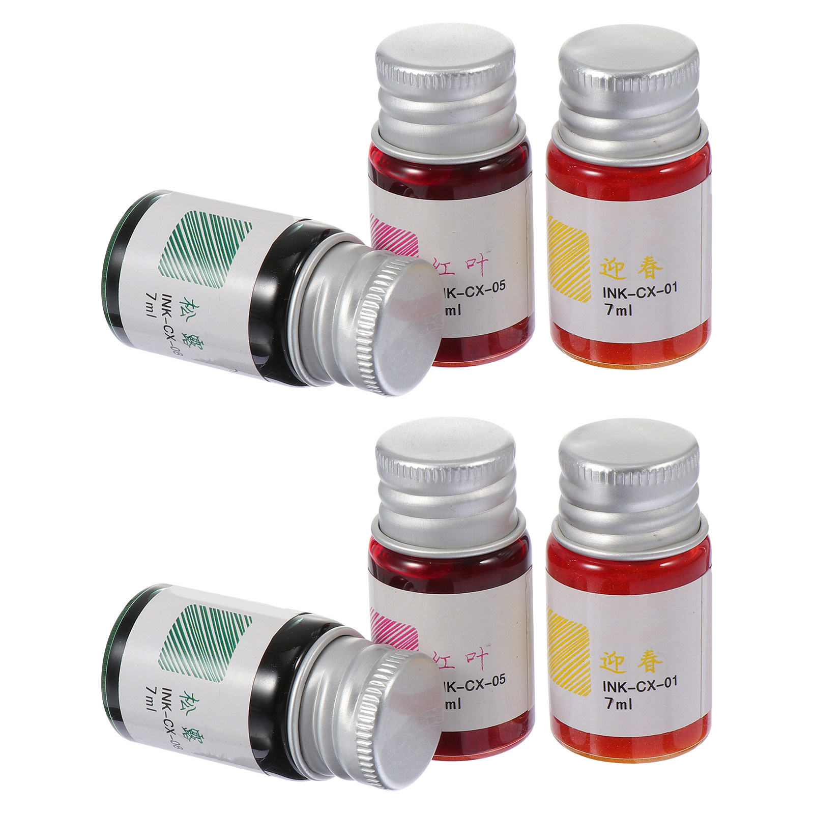 6 Buah Set Tinta Warna Vintage - Glass Dip Pen Calligraphy Ink Set ulasan dan harga
