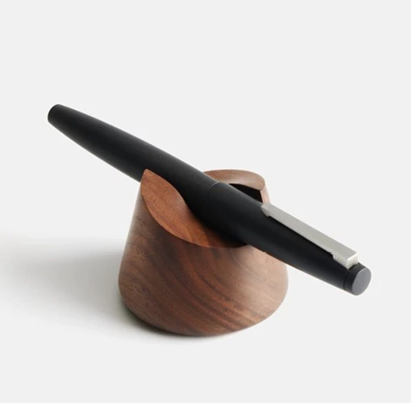 Tempat Pena Kayu Walnut untuk  - Wooden Fountain Pen Desk Stand Holder ulasan dan harga
