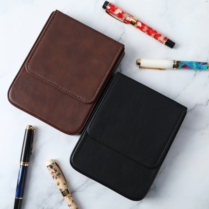Kotak Pena Kulit PU Mewah 10/6 - Leather Fountain Pen Case 3 Slots Pouch ulasan dan harga