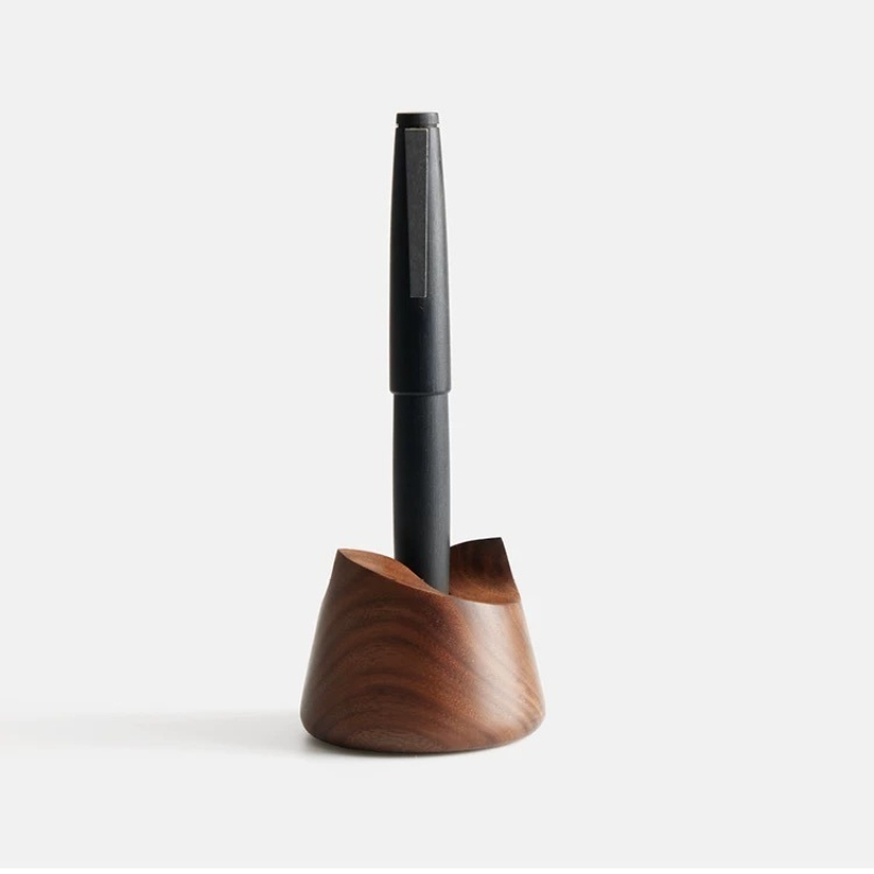 Tempat Pena Kayu Walnut untuk  - Wooden Fountain Pen Desk Stand Holder ulasan dan harga