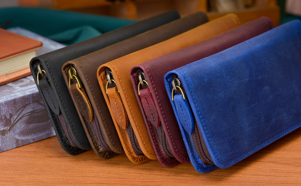 3 slot buatan tangan gila kuli - Leather Fountain Pen Case 3 Slots Pouch ulasan dan harga