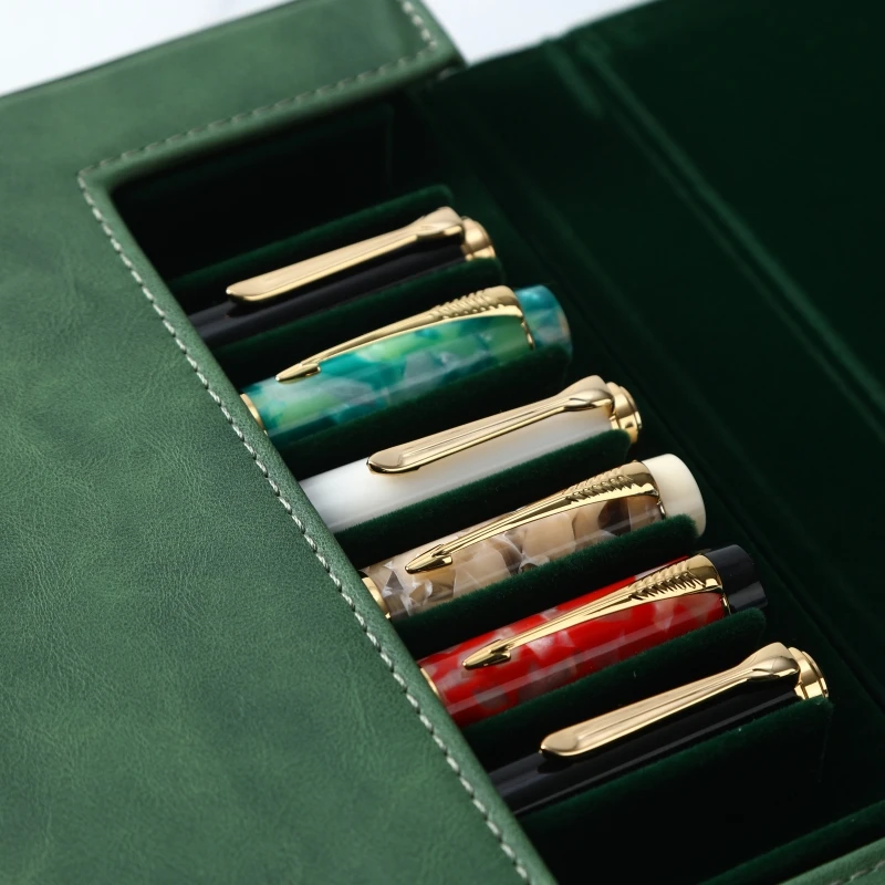 Kotak Penyimpanan Pena Mewah B - Leather Fountain Pen Case 3 Slots Pouch ulasan dan harga