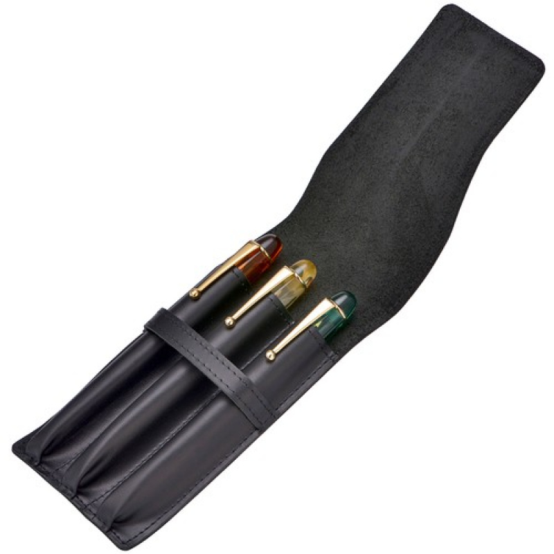 Kotak Pena Kulit Vintage A+ 3  - Leather Fountain Pen Case 3 Slots Pouch ulasan dan harga