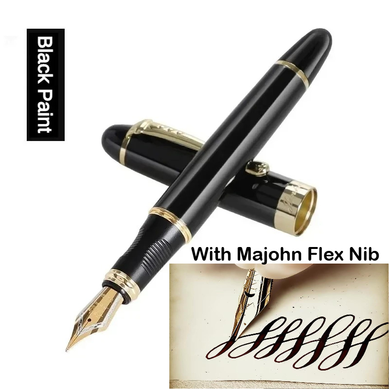 Pena Fountain Metal JINHAO X45 - Fountain Pen Calligraphy Flex Nib ulasan dan harga