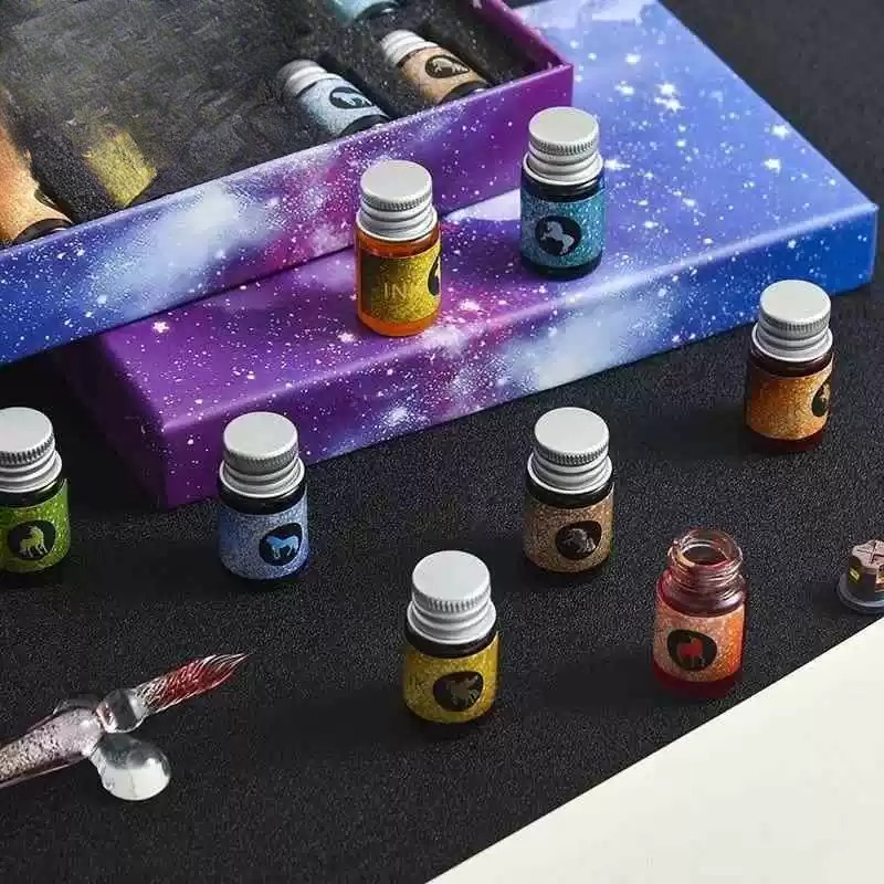 Set Pena Celup Bertema Romanti - Glass Dip Pen Calligraphy Ink Set ulasan dan harga