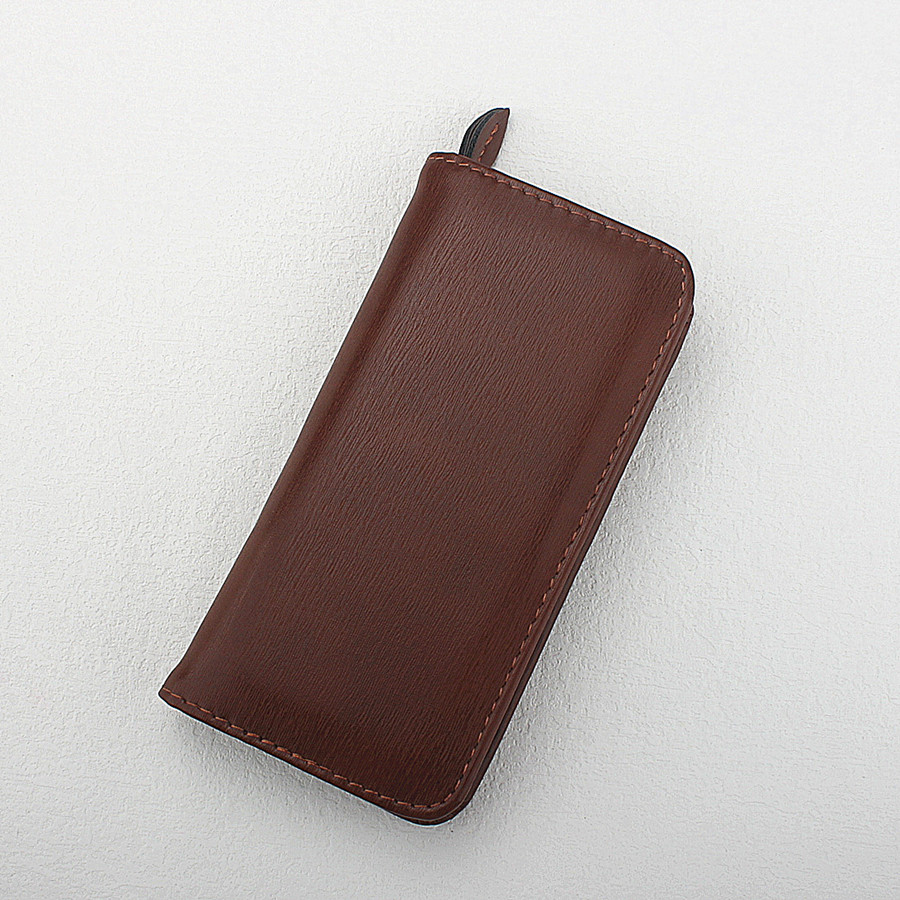 Kotak Pena Kulit PU dengan Rit - Leather Fountain Pen Case 3 Slots Pouch ulasan dan harga