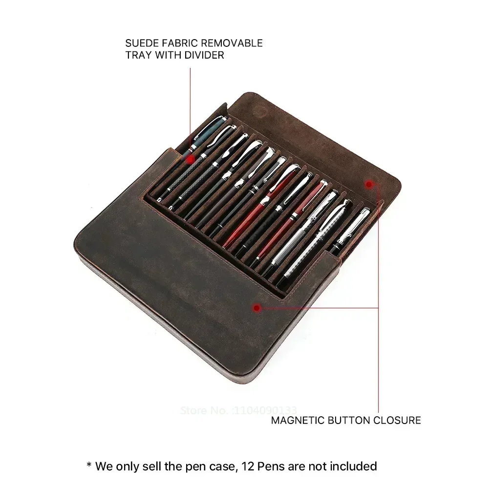 Kotak Penyimpanan Pena Kulit A - Leather Fountain Pen Case 3 Slots Pouch ulasan dan harga