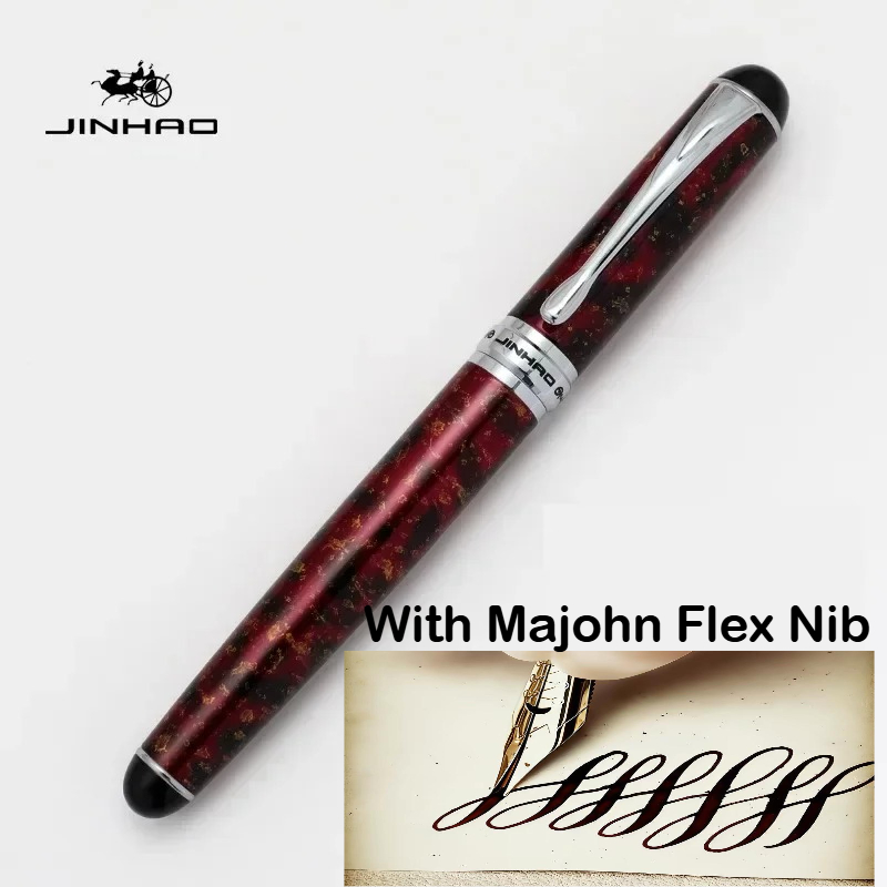Pena Fountain JINHAO X750 deng - Fountain Pen Calligraphy Flex Nib ulasan dan harga