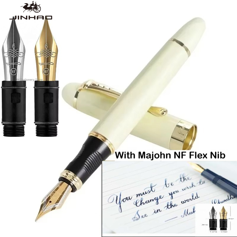 Pena Tinta JINHAO X450 dengan  - Fountain Pen Calligraphy Flex Nib ulasan dan harga