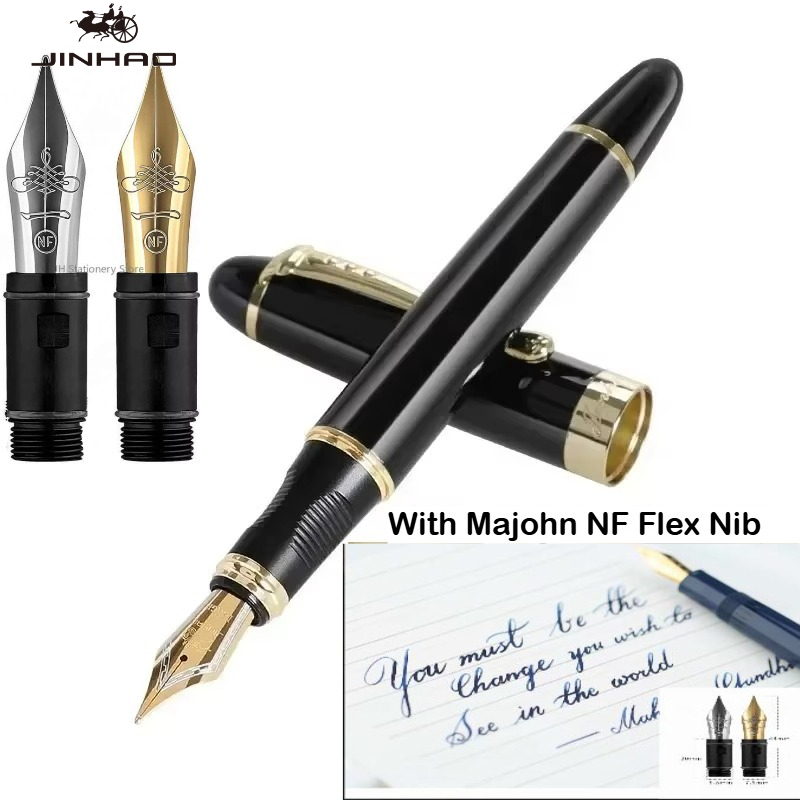Pena Tinta JINHAO X450 dengan  - Fountain Pen Calligraphy Flex Nib ulasan dan harga
